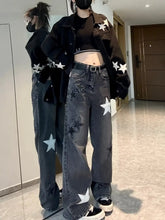 Vaqueros con estampado de estrellas coreanas